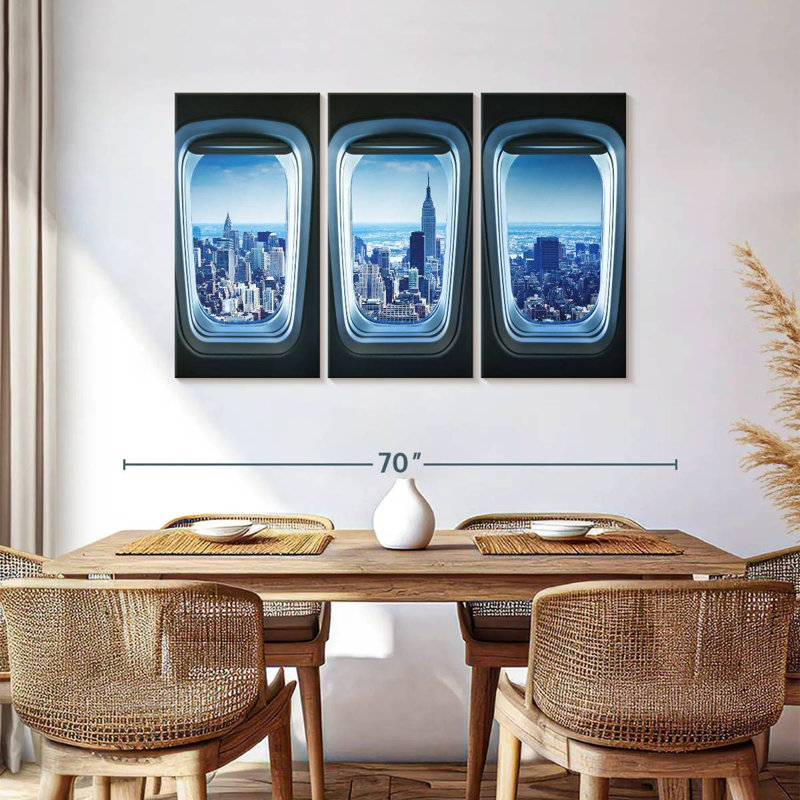 Mehar NY From Plane Window, 36" H x 57" W