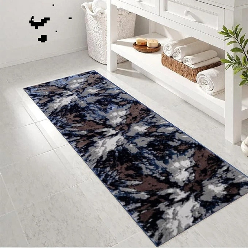 Area Rug, Rectangle 60 x 110 cm, Blue