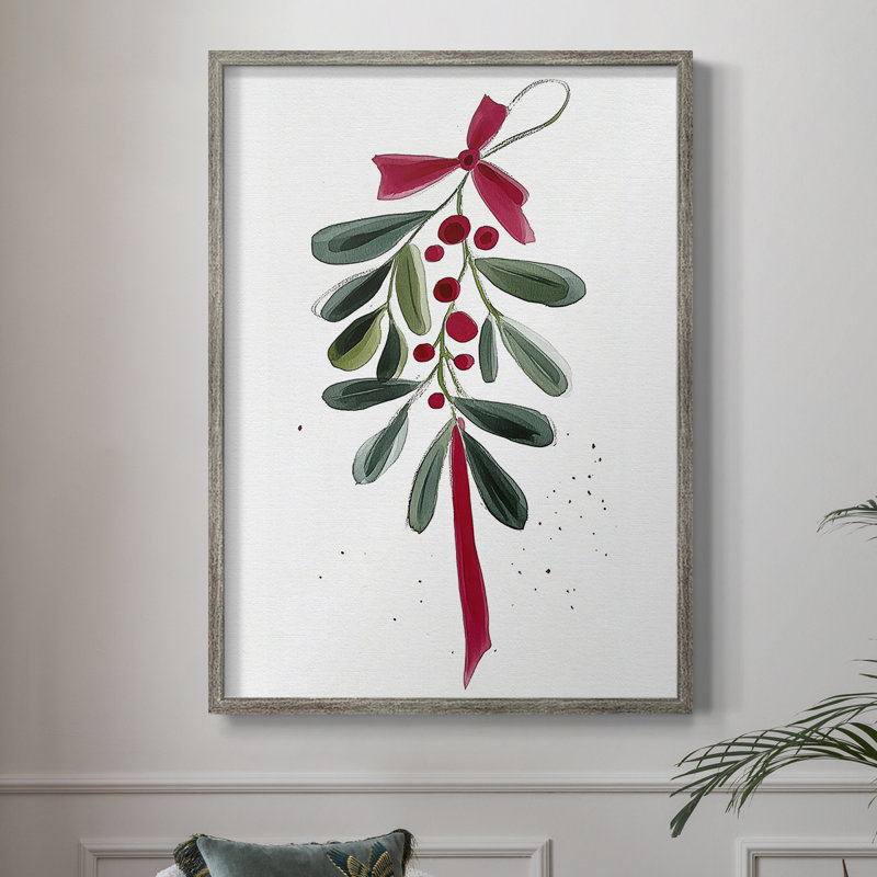 «Christmas Holiday Art Cxxiii», reproduction d'art encadrée - bois massif, H 15 po x l 12 po