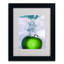 « apple splash ii », reproduction de peinture encadrée en vert-31383557-31383556