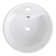Streamline Resin Circular Pedestal Bathroom Sink with Overflow