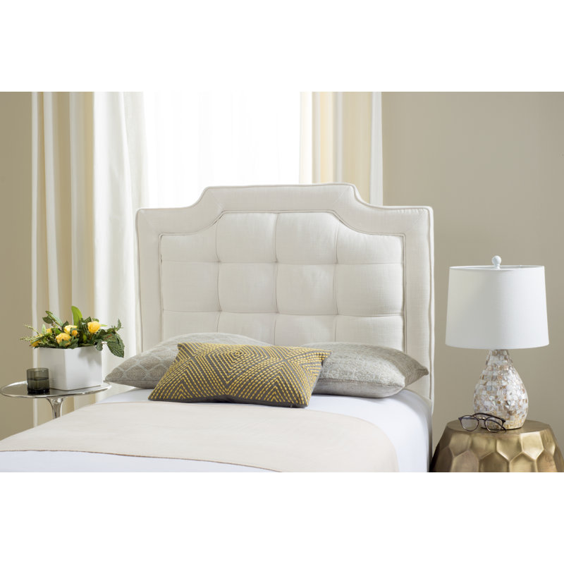 Findlay Upholstered Headboard, Twin, Terylene Creme