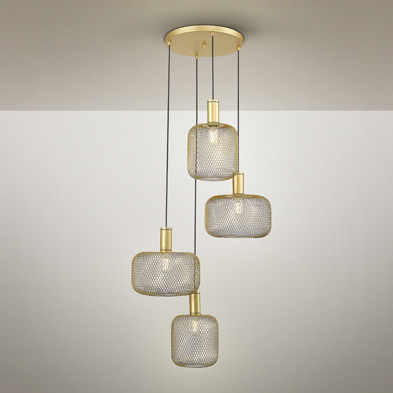 Aemilia 4 - Light Drum Pendant, Gold
