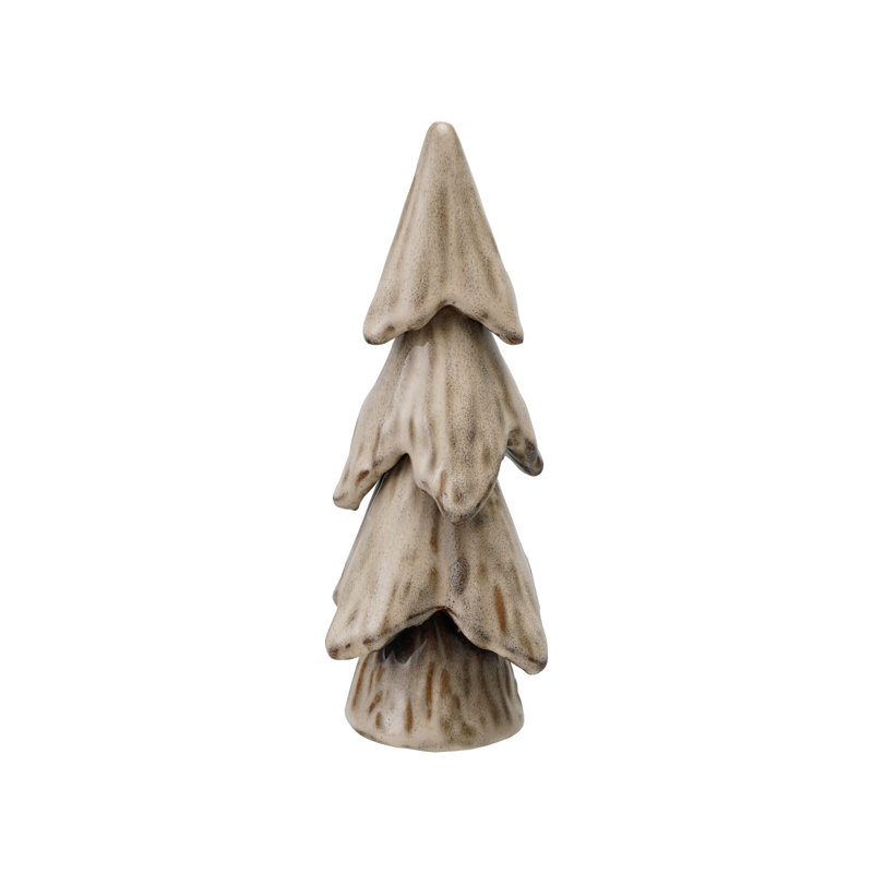 Grand arbre en grès à décor de glacis réactif, H 7,63 po x l 3,5 po x P 3,5 po