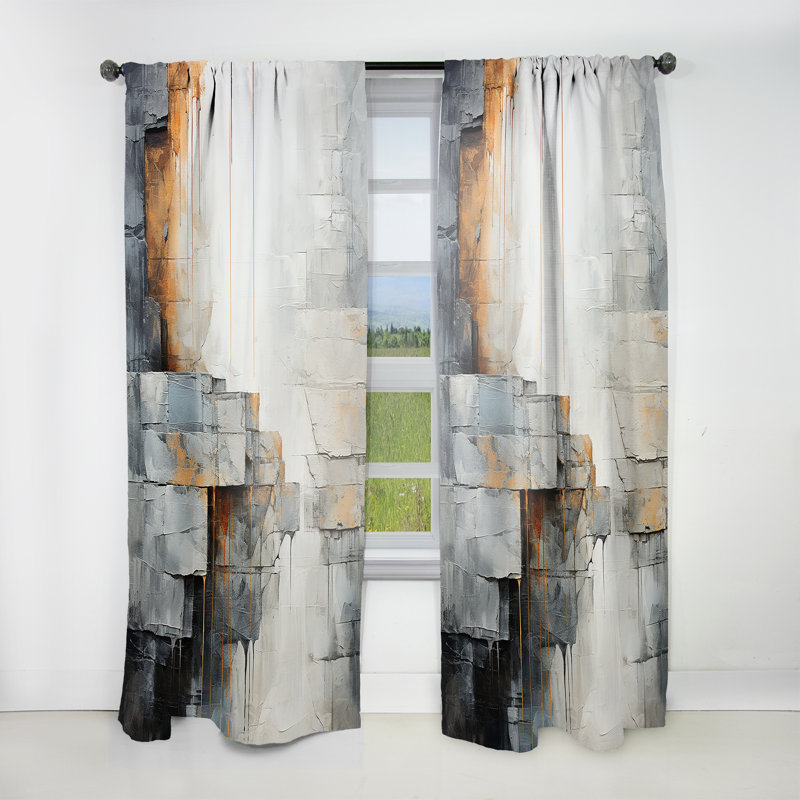 Caldean Waterfall Cliff Adventure III - Waterfall Curtain - Velvet Room Darkening - 1 Panel, 52" W x 120" L