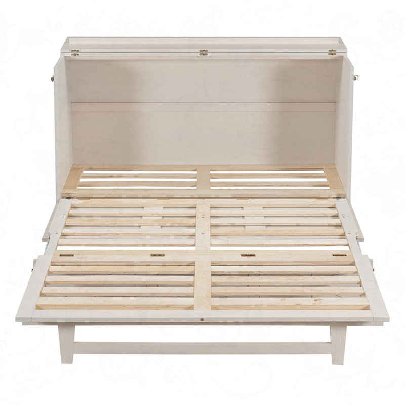Lit escamotable avec grands tiroirs Murphy, Blanc, Grand