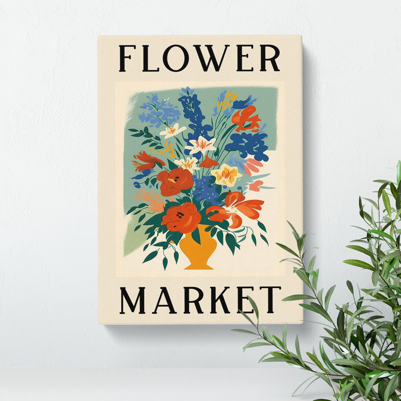 XMKTMKT-68 Antique Flower Market Exhibition No.15 - Wrapped Canvas Print, 50cm H x 35cm W x 3cm D