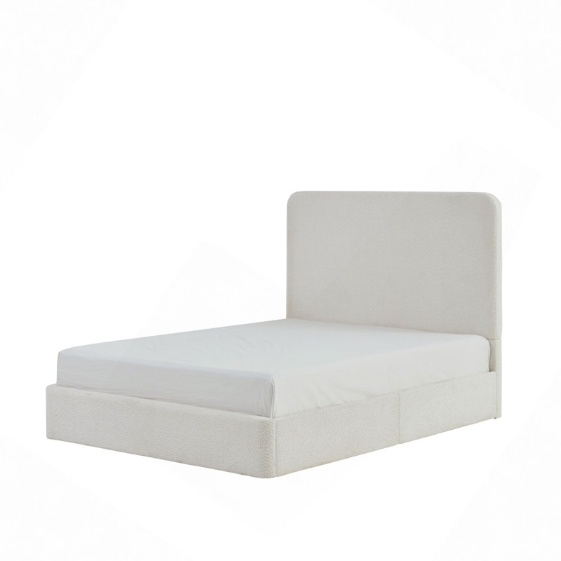 Canter Tall Headboard Upholstered Bed / 52" High Headboard / Elegant Simplicity / No Box Spring Needed / Easy Assembly / Chenille