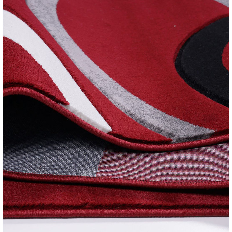 Tapis turc Jorrik-ROUGE, Rectangle 6 pi 6 po x 9 pi 5 po