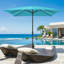 Parasol de patio rectangulaire 6,5 x 10 pi avec manivelle, inclinaison et auvent en polyester résistant aux rayons UV pour la piscine, la cour et le patio (sans base)