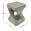 Table d'appoint MGO Twist Shape, texture semblable au bois, couleur grise-1498784843