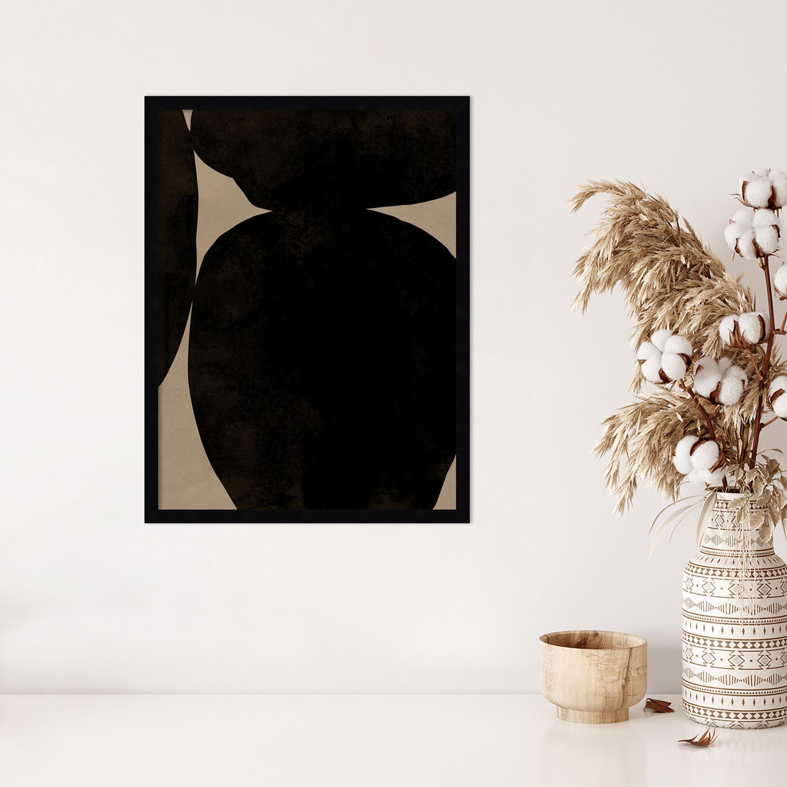 Heirloom Orbs II by Jacob Green, Black, 25" H x 19" W x 1" D