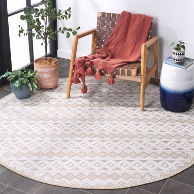 Tapis d'intérieur / extérieur à motif géométrique Kenenth Performance