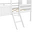 Lit mezzanine simple en bois avec deux fenêtres latérales  -1639995890