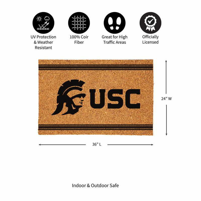 University of Southern California Large Coir Mat, 36"x24"