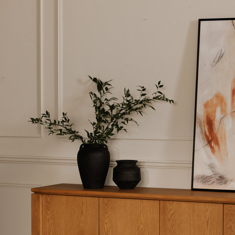 Astra Vessel Black Terracotta