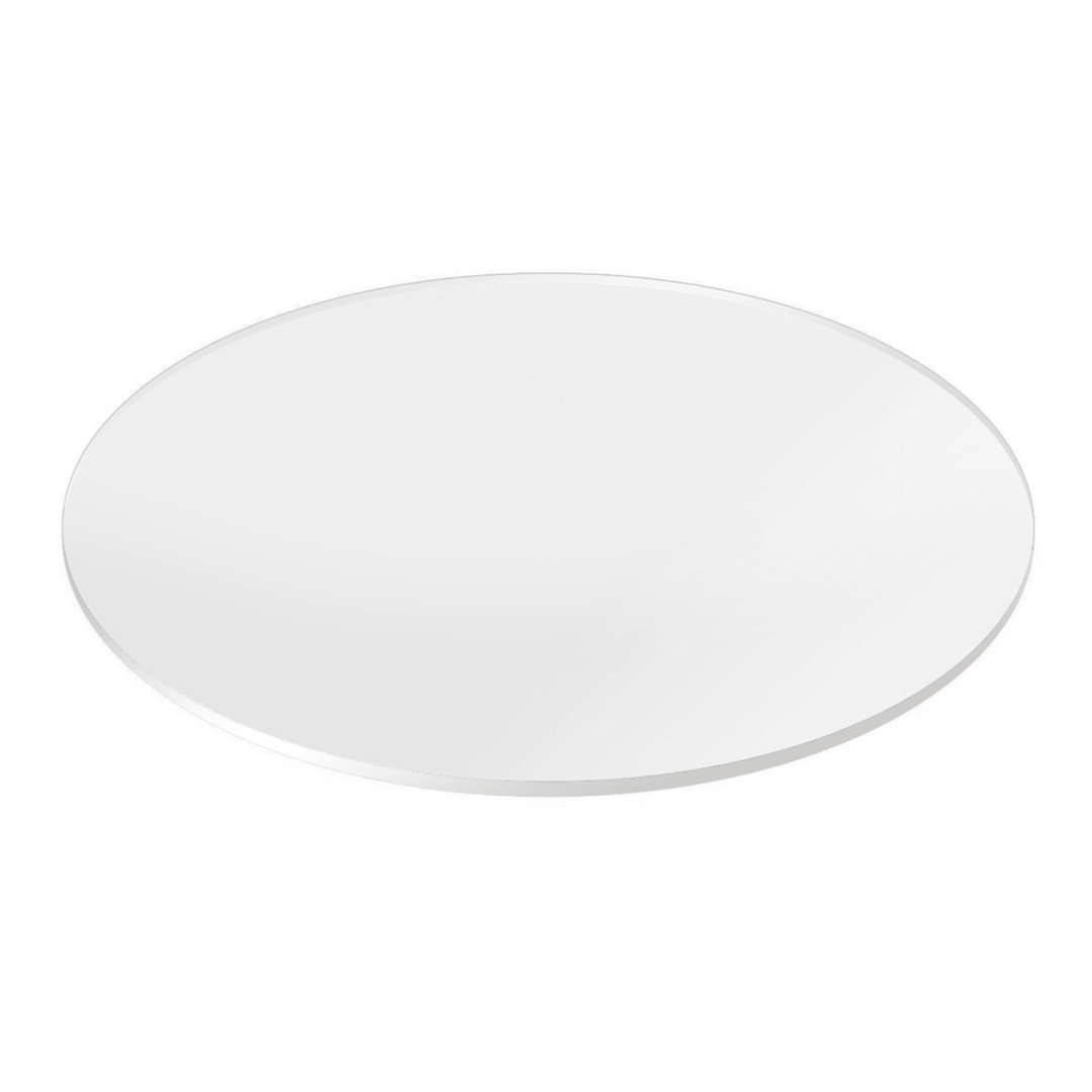 Round Acrylic Sheet, 47" Inch Diameter 1/4" Clear Plexiglass Sheet, Round Cake Disc, Lucite Circle Flat Edge Plexiglass Table Top Latitude Run®