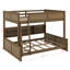Lit double superposé au-dessus de grand lit double avec armoires de rangement et port USB-1021410719