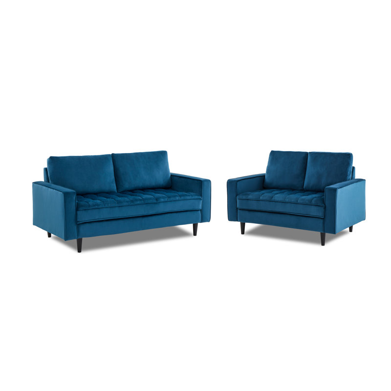Arnger 2 - Piece Velvet Living Room Set, Blue