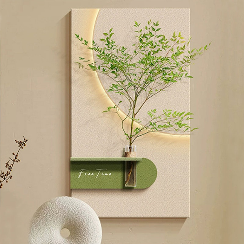 Simulation de grès, plante verte, peinture de salon, peinture suspendue, H 47,24 po x l 27,56 po, Vert