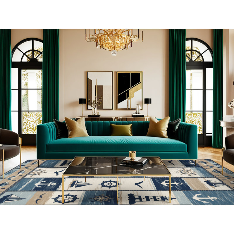  Tapis nautique lavable New England, Rond 3 pi