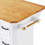 Îlot de cuisine 56 po avec abattant en placage de bois d'hévéa (sans tabouret inclus)-1428924897