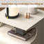 Table d'appoint roulante ondulée 22,4 po, table de bout autoportante en ABS avec roulettes