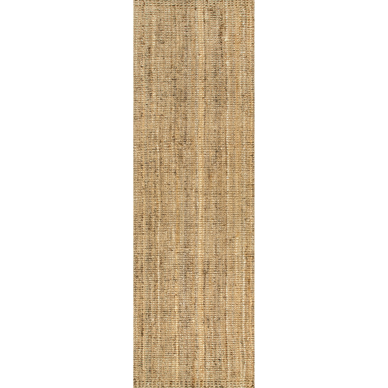 Waring Farmhouse Handmade Flatweave Jute Natural Area Rug, Runner 2'6" x 8'