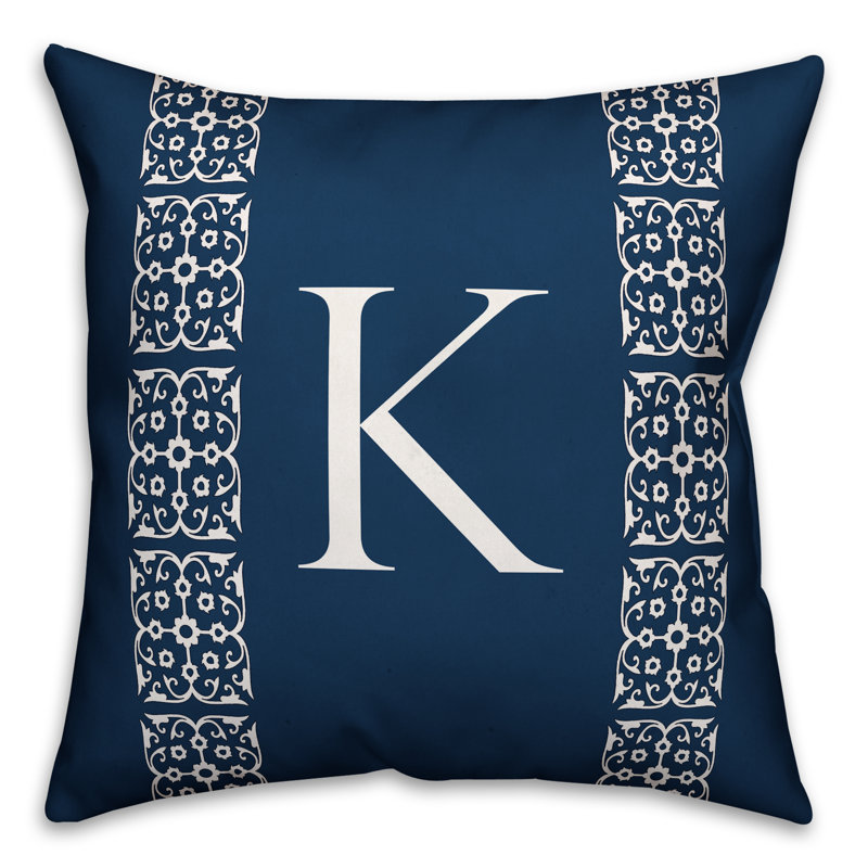 Reversible Throw Pillow, K