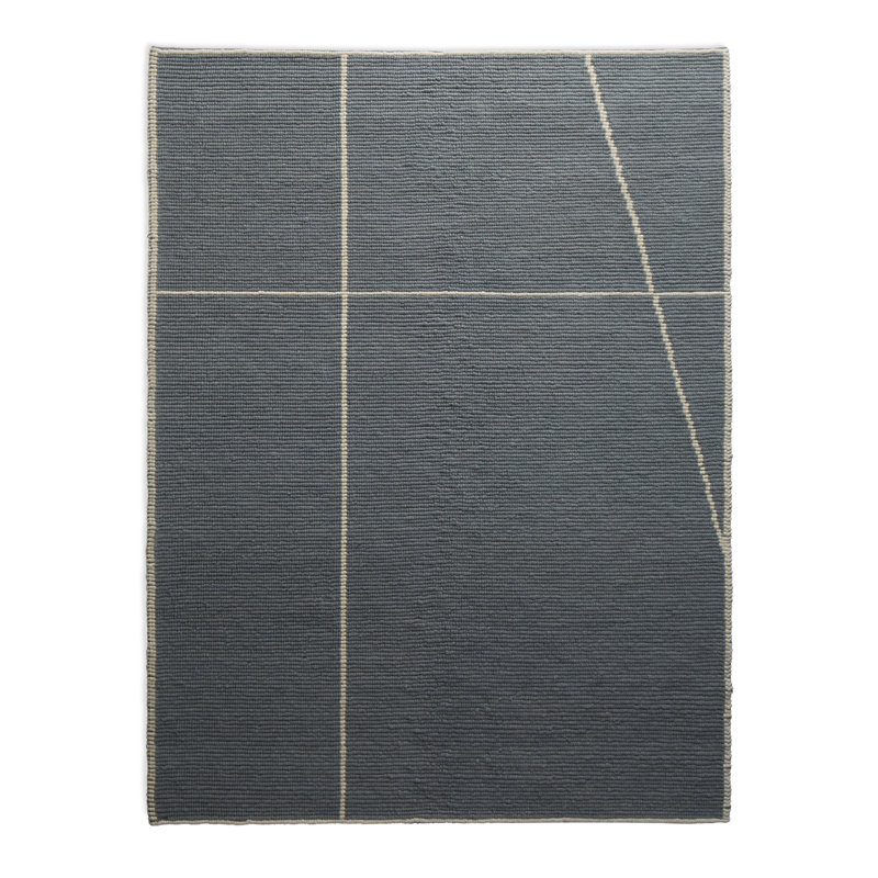 Collet Rug, Rectangle 9' x 12', Gray/Ivory