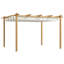 Pergola en métal 10 pi avec toile, bois-94286576-94286574