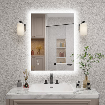 Molly Frameless Anti-Fog 3 Colours Dimmable LED Backlit Wall Bathroom Vanity Mirror