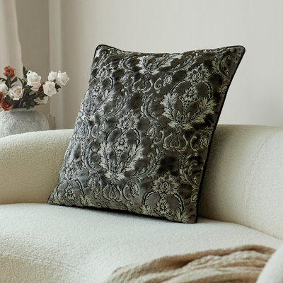 Damask Cut Velvet Throw Pillow Covers 24x24