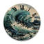 Horloge murale en bois massif Venisha-1805233986