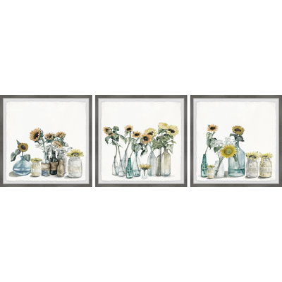 Collection de tournesols - ensemble de 3 cadres photo