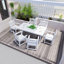 2 chaises de patio avec accoudoirs, fabriquées avec des hanches, grain de bois imitation blanc pur, 2 pièces de confort extérieur, hanches, option confortable