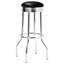Table de bar noire de style années 1950 avec 3 tabourets, en métal et tabourets, convient à la salle à manger, au bistro, au design rétro et aux tabourets