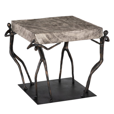 Atlas Figurine/4 Legs End Table