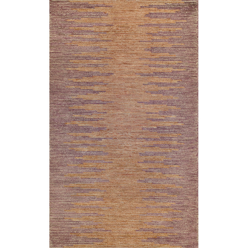 Abrash Ikat Hand-Tufted Wool Area Rug Cut/Loop Pile, 3' x 5', Spice