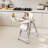 Adjustable High Chair For 6 Months To Years, With Reinforced Steel Frame, - Tip Base, Detachable Dual Layer Tray, 5 Height Settings, And Ergonomic Design Travel Home-2040325165