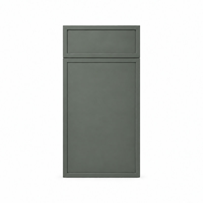 Armoire murale moderne en bouleau moderne avec portes à cadre étroit et quincaillerie à fermeture en douceur pour cuisines et espaces polyvalents