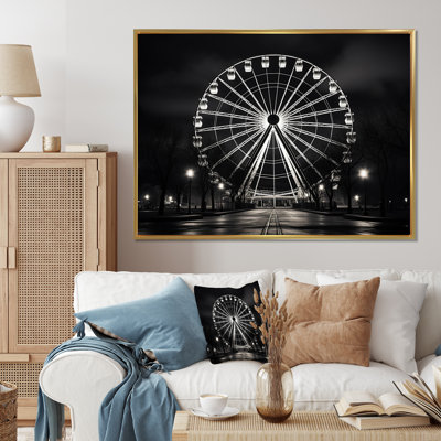 " Black And White Ferris Wheel Carousel I "