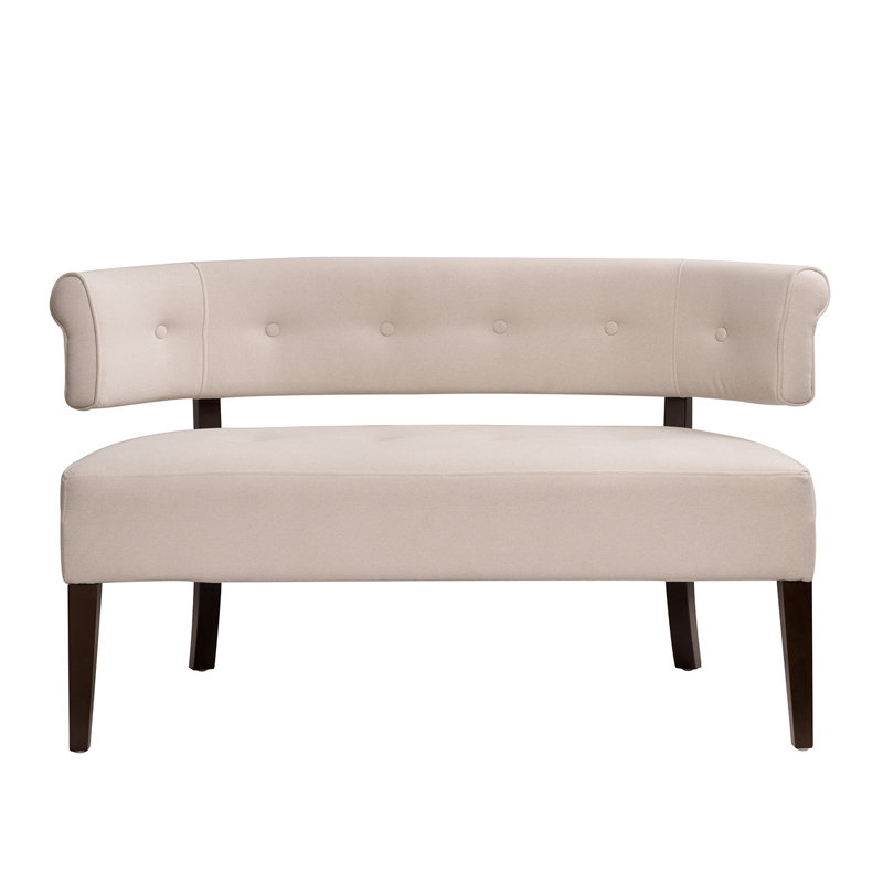 Doe 2 Seater Linen Loveseat, Sky Neutral Beige