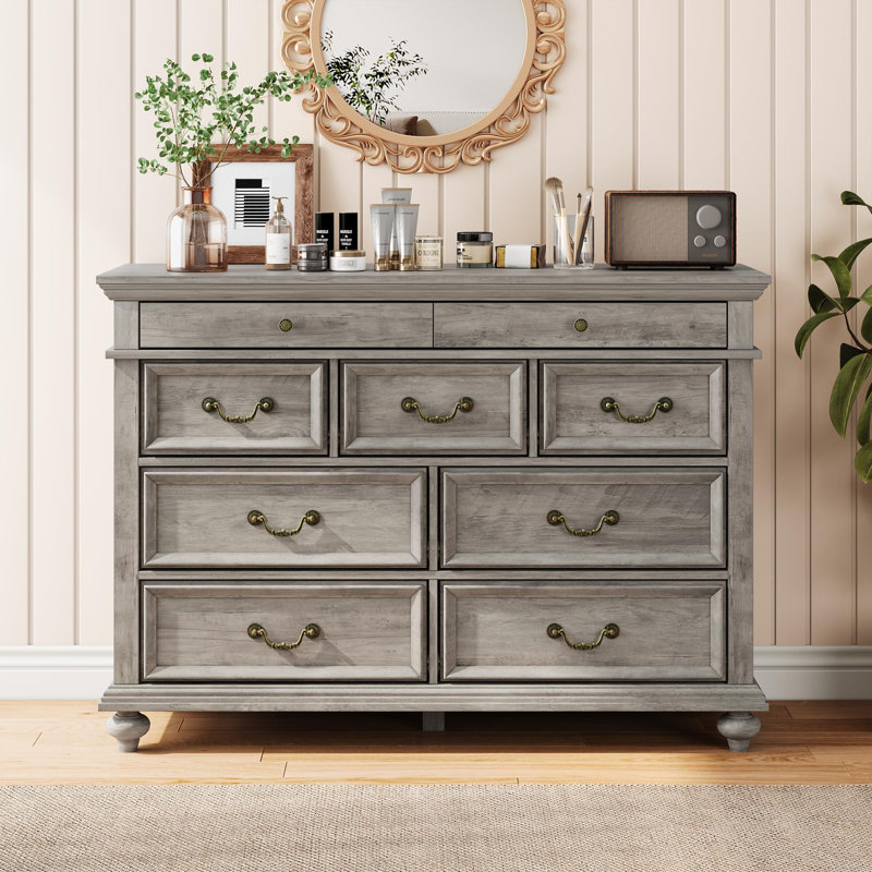 Commode 47 "pour chambre à coucher avec 9 tiroirs 47", Gris