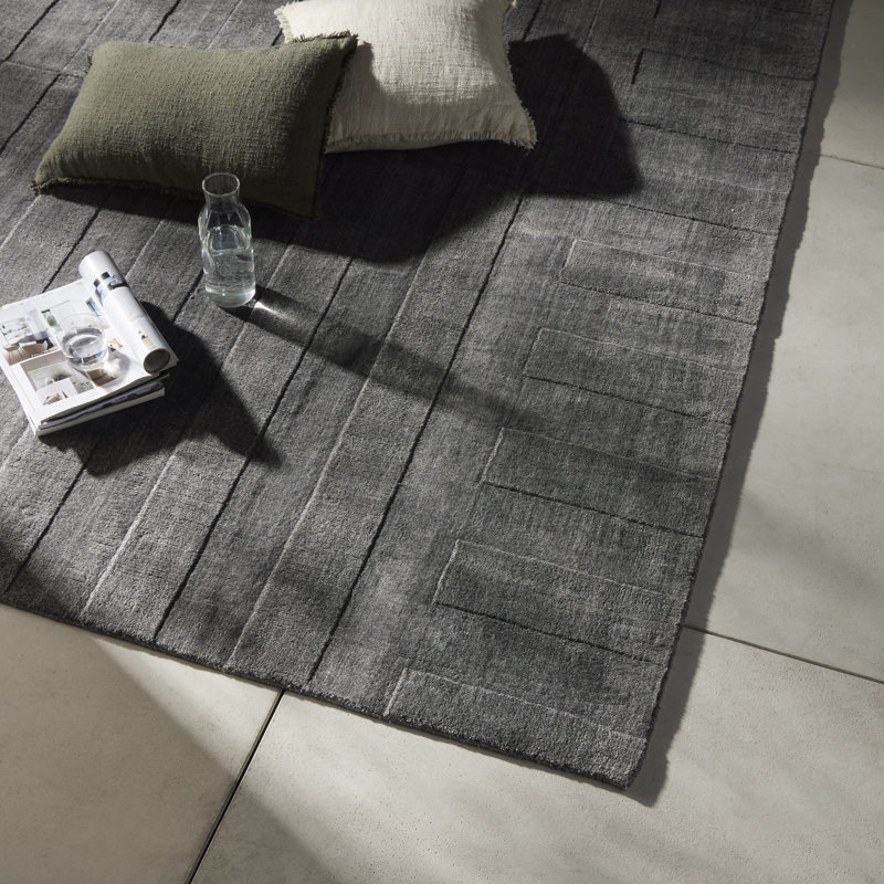 Ario Outdoor Striped Area Rug in Shadowed Stripe, Rectangle 8' x 10'