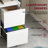 White 2-Drawer Mobile Vertical File Cabinet with Lock and Interlock, 17 Inch Wide Metal Storage with Anti-Tip Fifth Wheel and Full Extension Drawers for Legal Letter Files-289533633