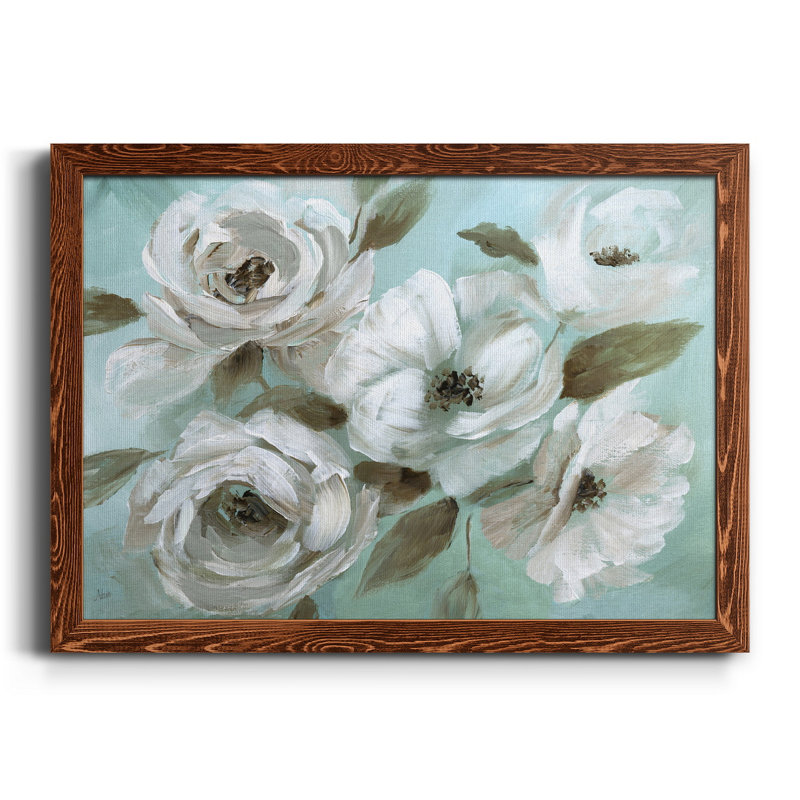 Jade Garden - Peinture sur toile encadrée, H 31 po x l 44 po x P 1 po, Toile avec cadre érable