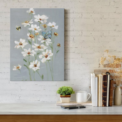 «Gathering Daisies II», reproduction d'art sur toile tendue