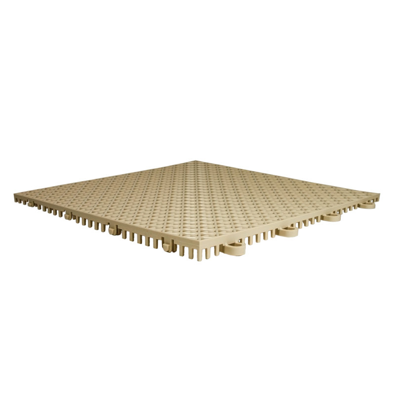 Carreaux de sol intérieur / extérieur à verrouillage Quix Tile, Peau de daim beige