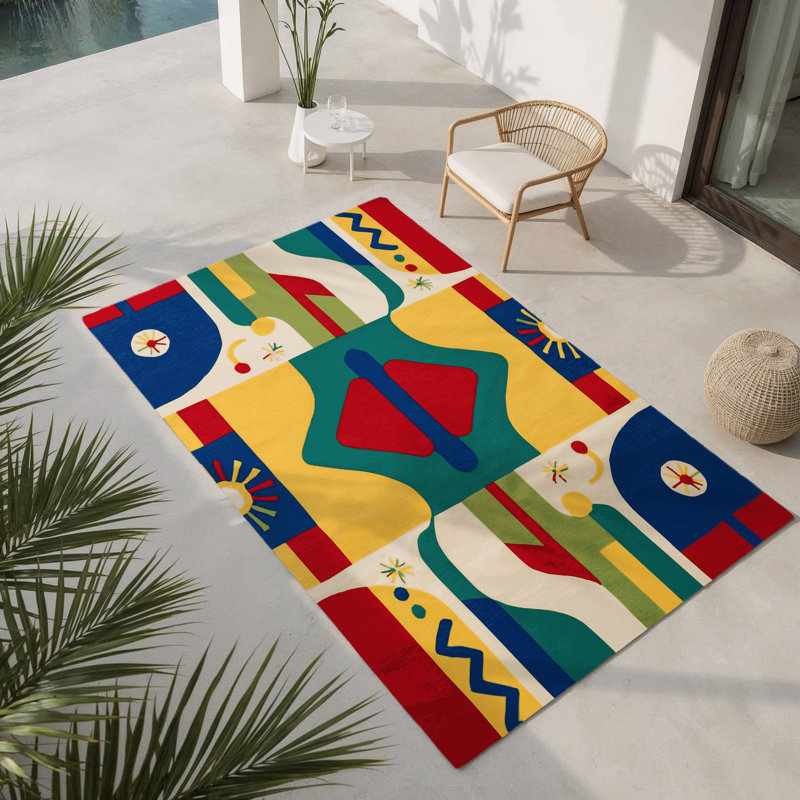 Quirky Swing Indoor And Outdoor Area Rug, Rectangle 4pi x 6 pi